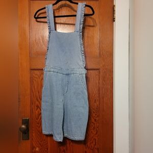 Denim Blue Women's Overall Shorts